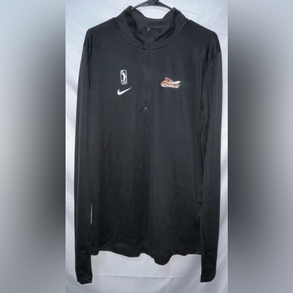 Nike Dri-Fit Black Long Sleeve Pullover Zipper Cleveland Charge Large Tall